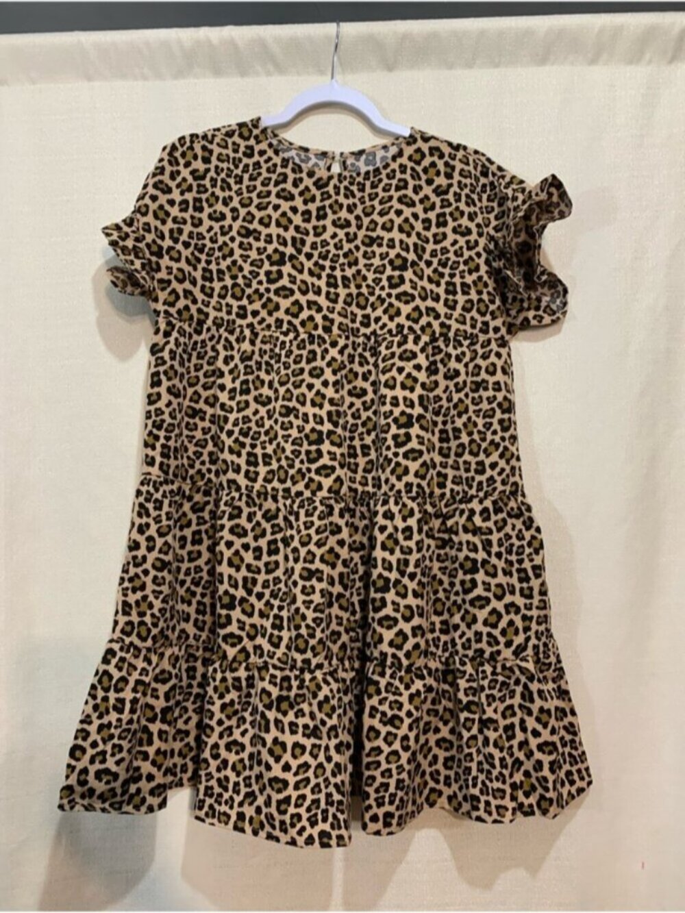 Leopard Print Tiered Casual Dress - Brown a2/71